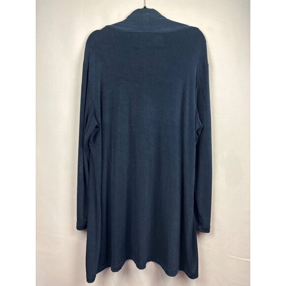 Women’s Chico’s Size 2XL Dark Navy Long Sleeve Cardigan with Pockets - Picture 2 of 4